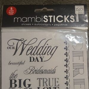 Wedding Day Sticker Set - Black and White 2 Pk